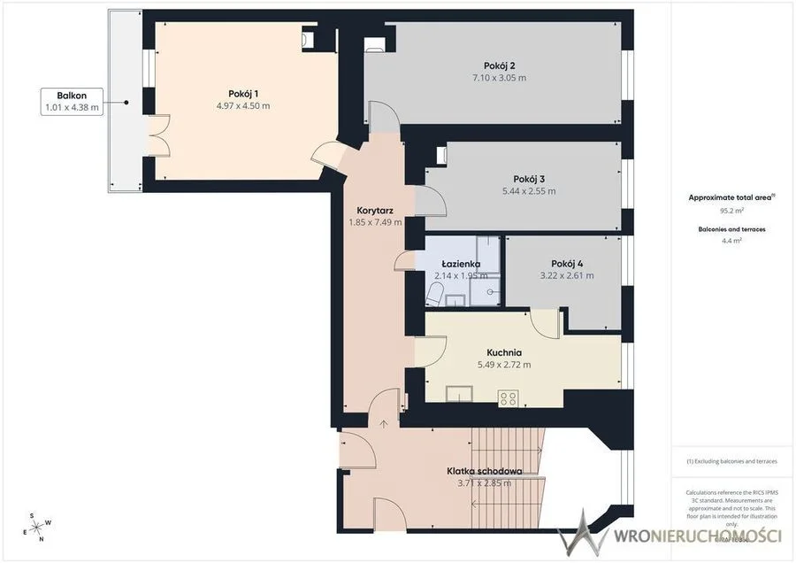 4-Zimmer Wohnung zum Verkauf in Wrocław, Krzyki, Przedmieście Oławskie | 101 m²