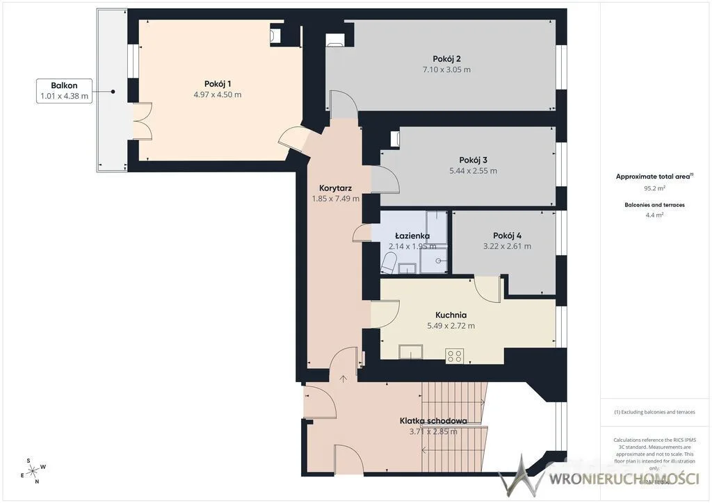 4-Zimmer Wohnung zum Verkauf in Wrocław, Krzyki, Przedmieście Oławskie | 101 m²