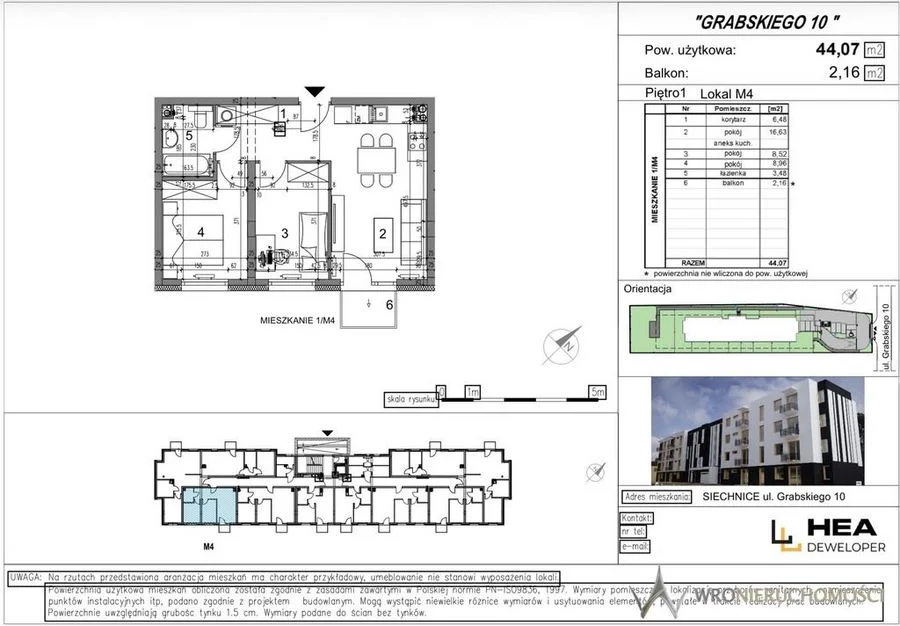Siechnice | 44,07 m² | 3 pokoje