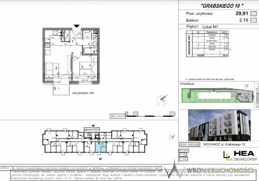 Siechnice | 29,91 m² | 2 pokoje