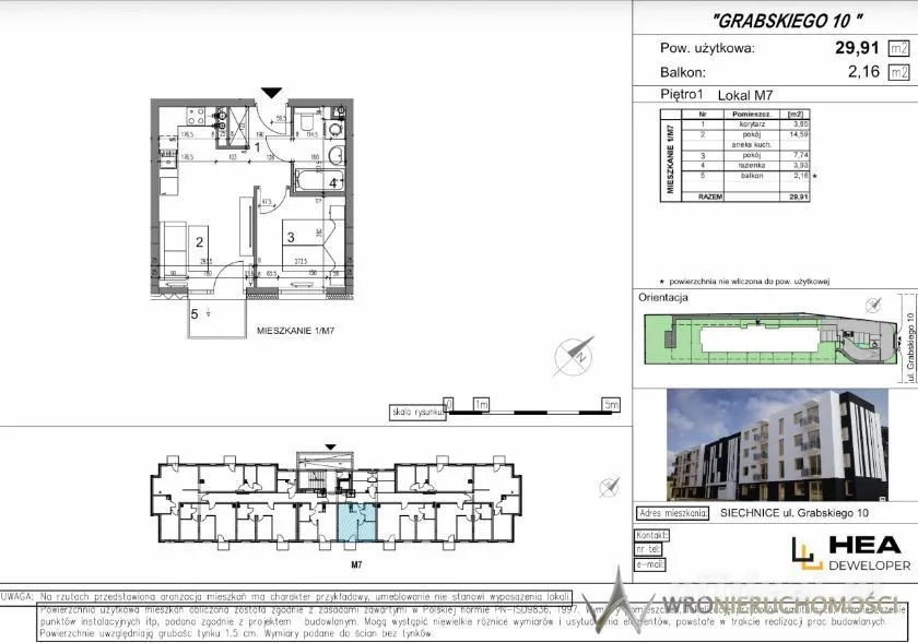 Siechnice | 29,91 m² | 2 pokoje