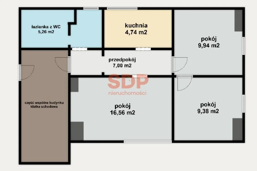 3-Zimmer Wohnung zum Verkauf in Wrocław, Krzyki, Partynice | 52,88 m²