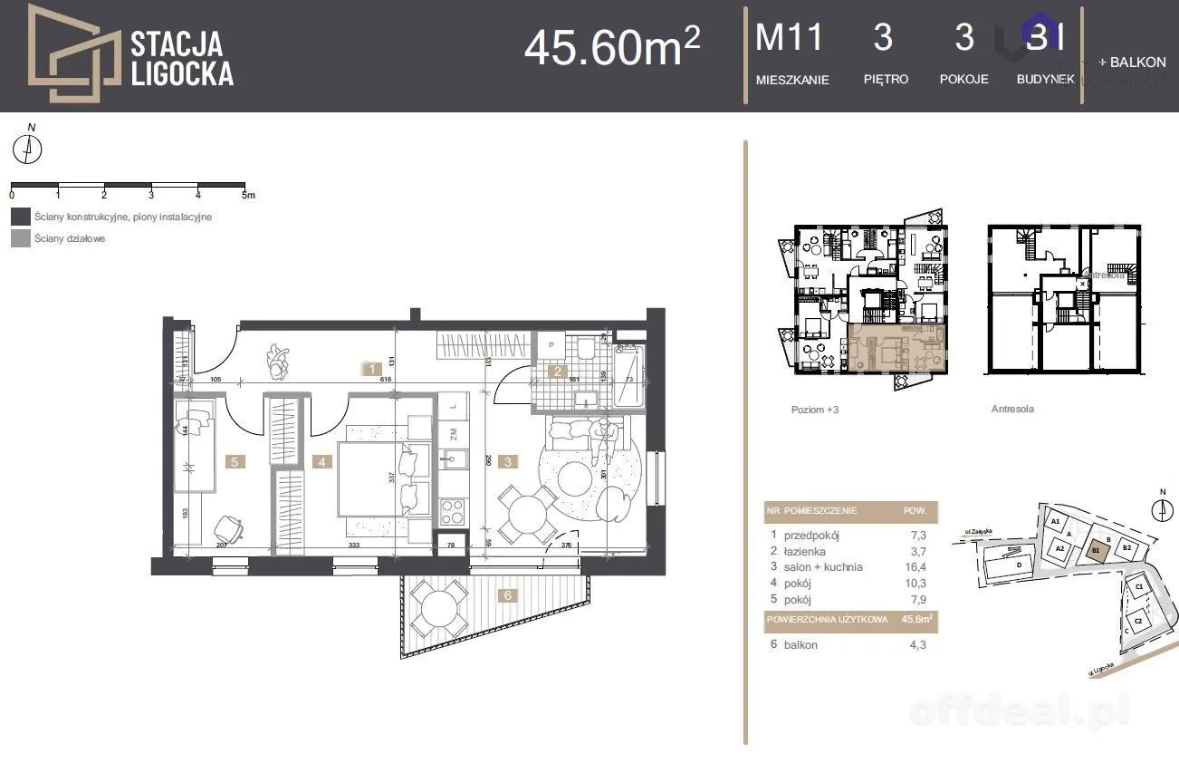 NOWE MIESZKANIA. 3 POKOJE!  BALKON!