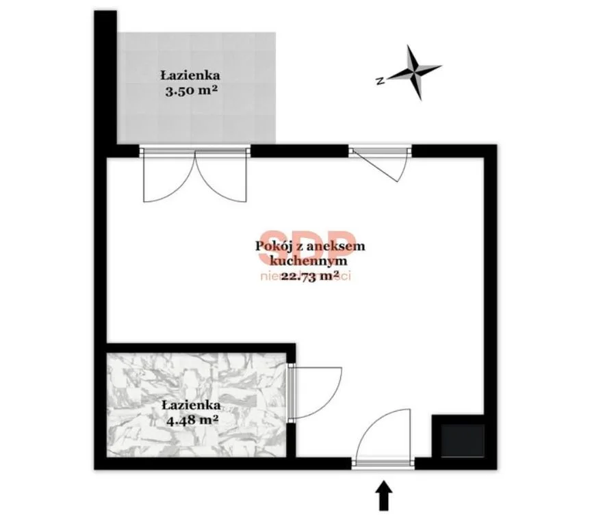квартира на продаж у Wrocław, Krzyki, Przedmieście Oławskie | 1-кімн. | 27,21 m²