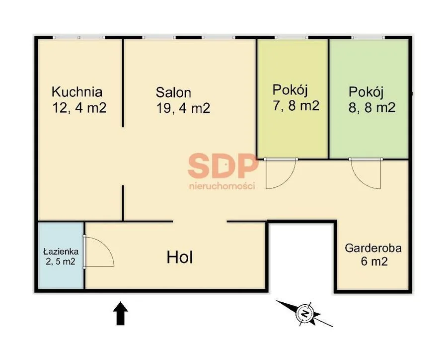 3-Zimmer Wohnung zum Verkauf in Wrocław, Krzyki, Brochów | 69,92 m²