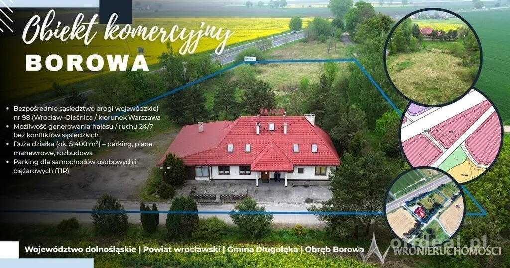 Działka komercyjna 5300m² | Trasa Wrocław-Oleśnica