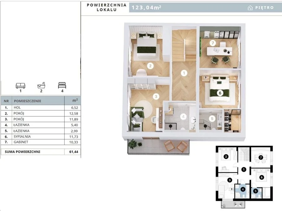 5-room house for sale in Warszawa, Wawer, Zerzeń | 123 m²