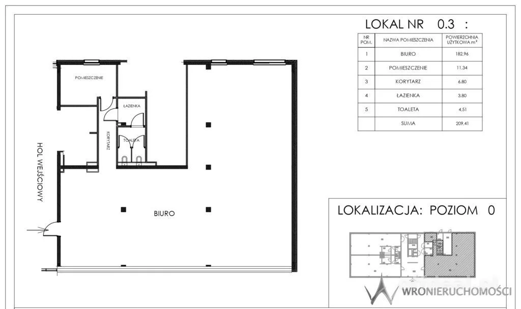 Na sprzedaż – nowy lokal usługowo-biurowy 217 m²,