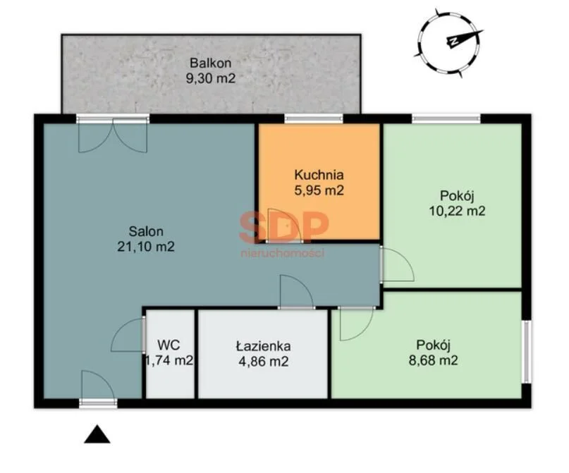 3-room apartment for sale in Wrocław, Fabryczna, Pracze Odrzańskie | 56.55 m²