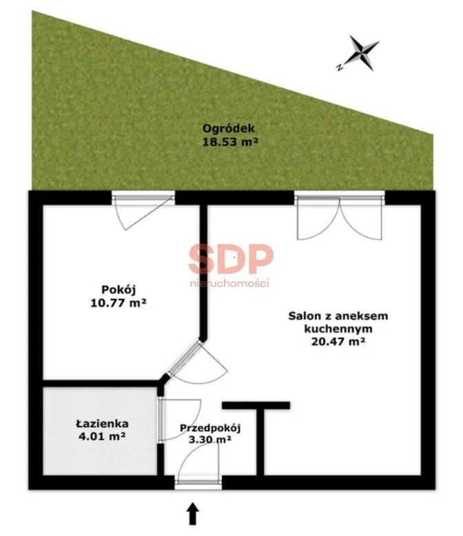 квартира на продаж у Wrocław, Fabryczna, Pracze Odrzańskie | 2-кімн. | 38,55 m²