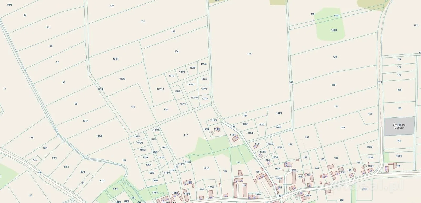 Grundstück zum Verkauf in Gosław | 1.115 m²