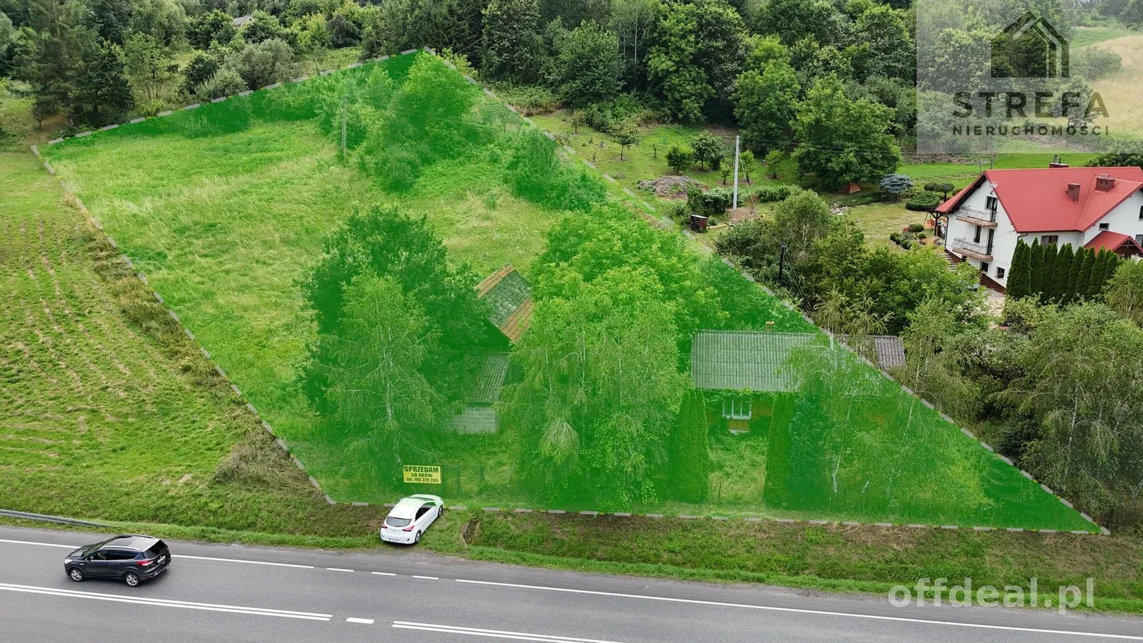 Łososina Dolna – działka z potencjałem 5 773 m² | Malownicza lokalizacja!