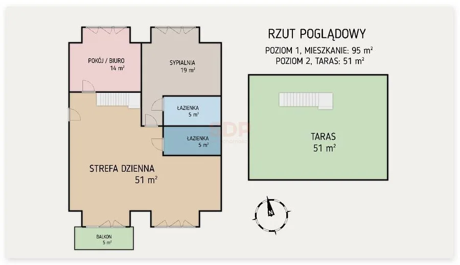 50 m2 salonu i tyle samo prywatnego tarasu na dachu kamienicy.