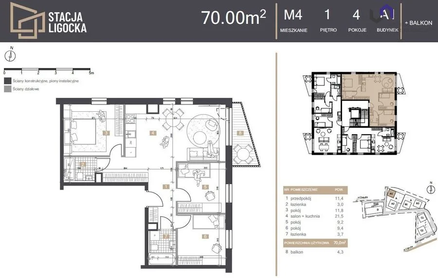 NOWE MIESZKANIA. 4 POKOJE!  + BALKON