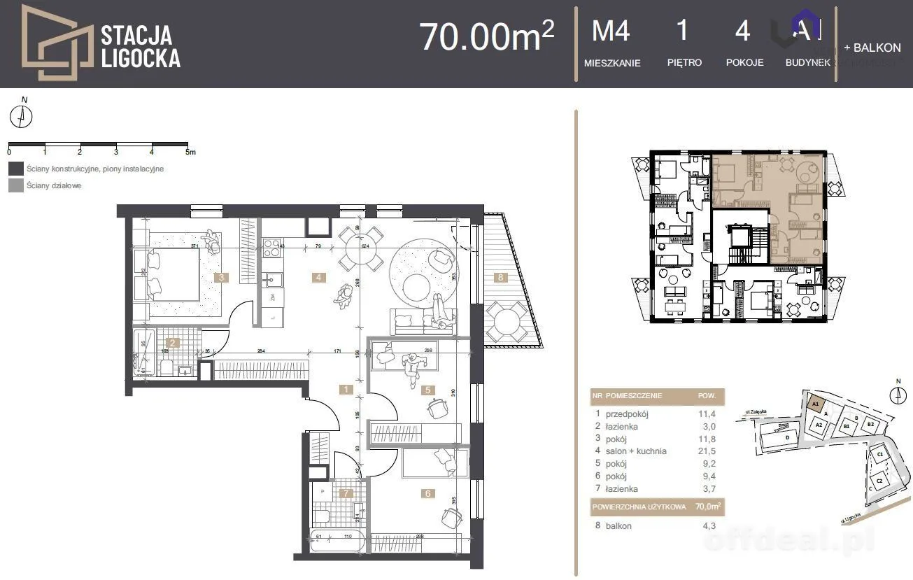 NOWE MIESZKANIA. 4 POKOJE!  + BALKON