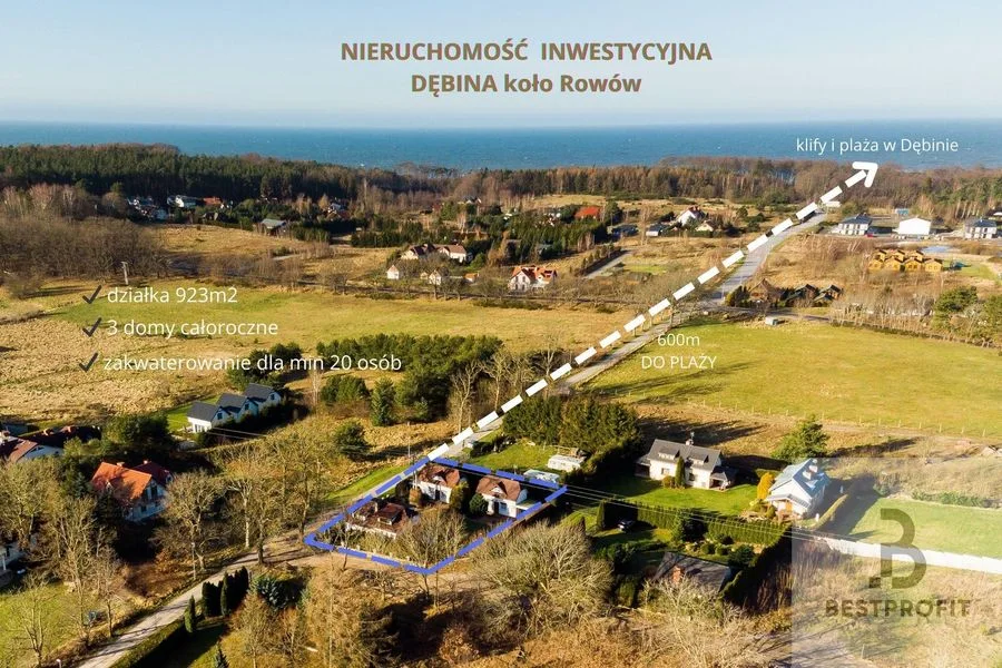 Dochodowa nieruchomość nad morzem Dębina, Rowy