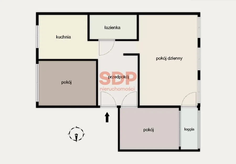 3-Zimmer Wohnung zum Verkauf in Wrocław, Krzyki, Klecina | 57 m²