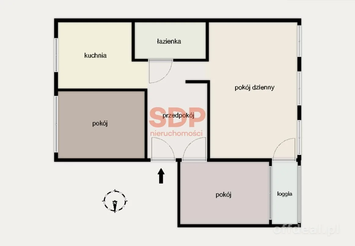 3-Zimmer Wohnung zum Verkauf in Wrocław, Krzyki, Klecina | 57 m²
