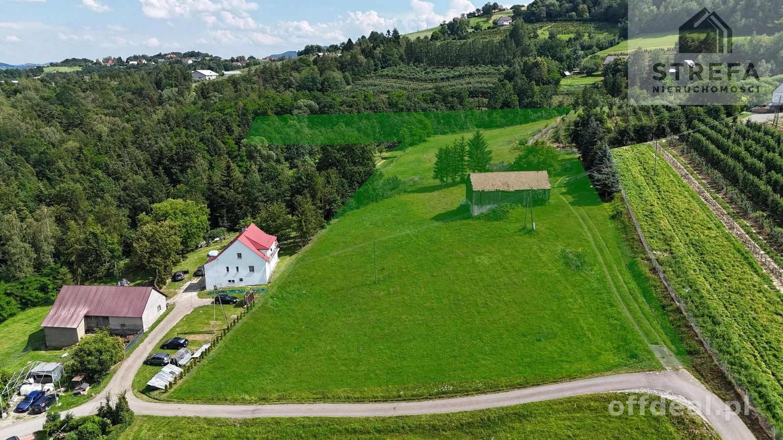 Wyjątkowa działka rolna z możliwością zabudowy zagrodowej, -2,2263 ha, Bilsko gmina Łososina Dolna