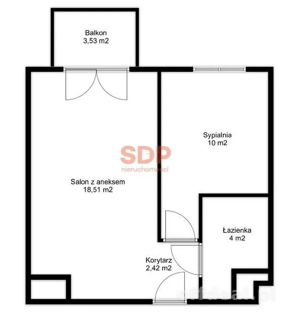 Komfortowe, 2-pokojowe mieszkanie z balkonem