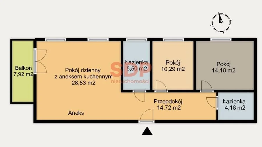 3-room apartment for sale in Wrocław, Fabryczna, Popowice | 79.24 m²