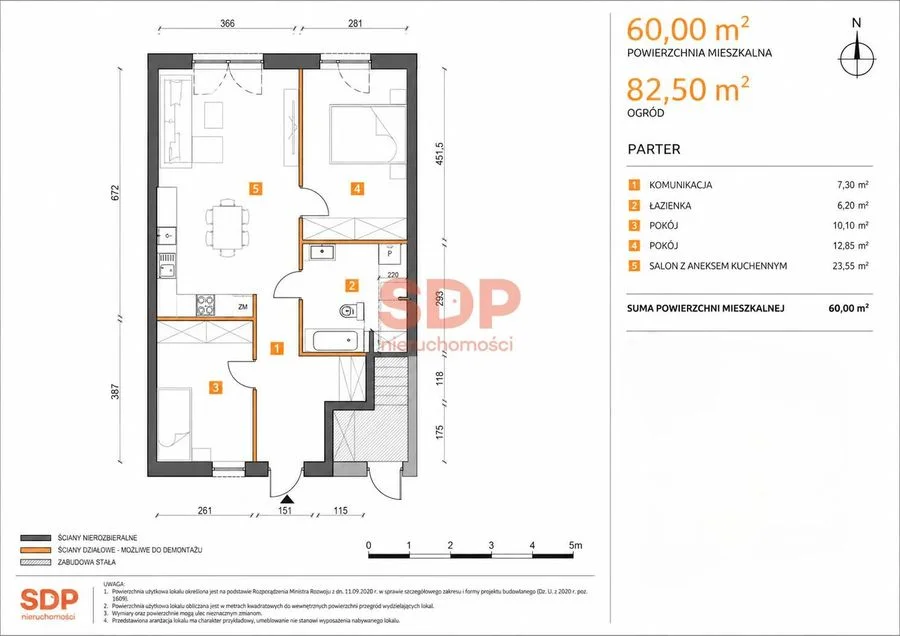 3 pokoje | ogród 82m² do Wyłącznego Korzystania |