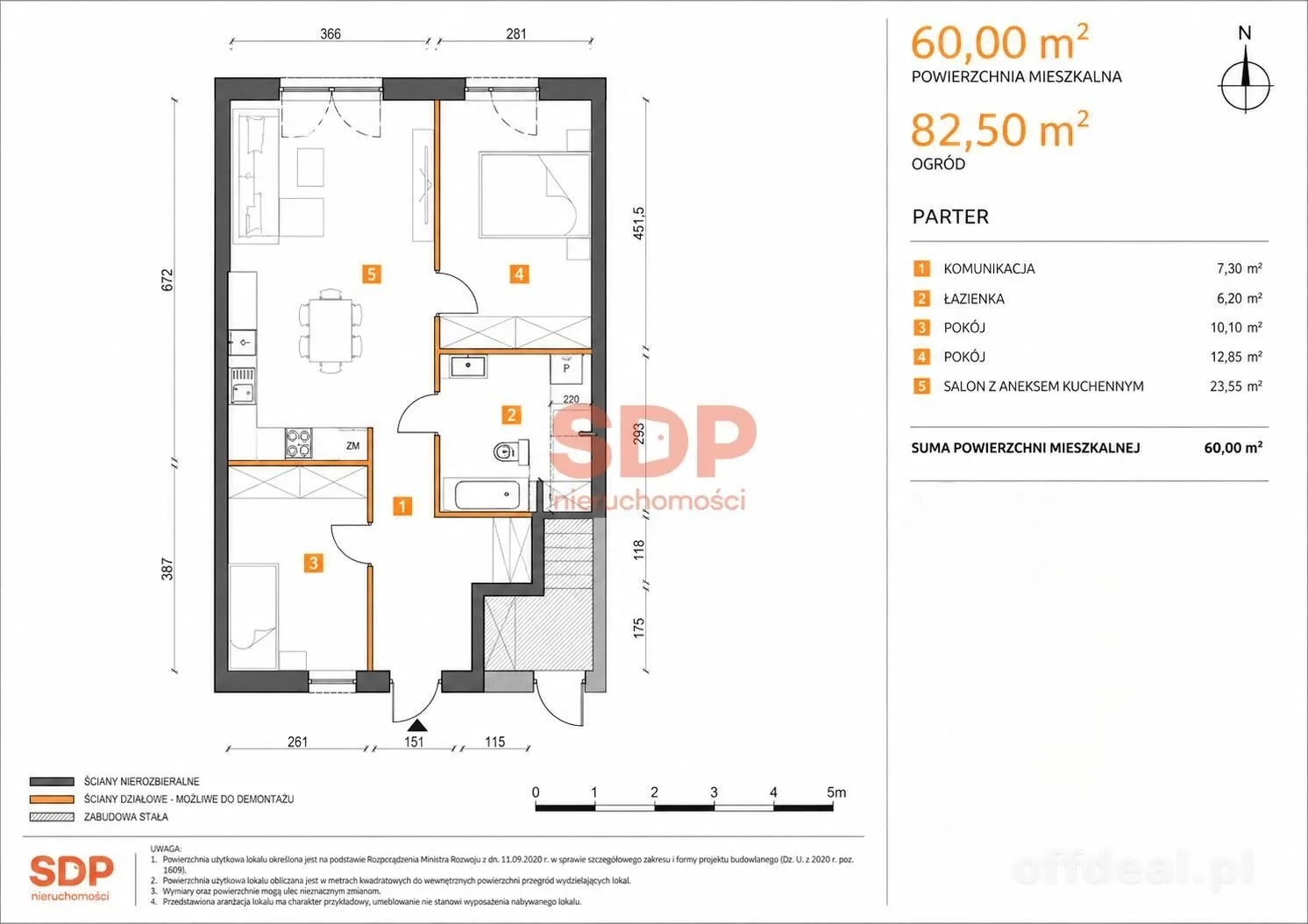 3 pokoje | ogród 82m² do Wyłącznego Korzystania |