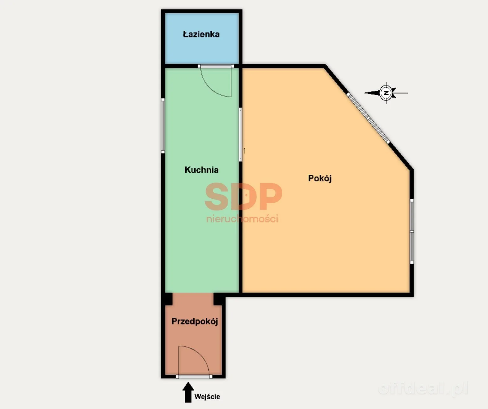 1-Zimmer Wohnung zum Verkauf in Łódź, Górniak | 28,79 m²