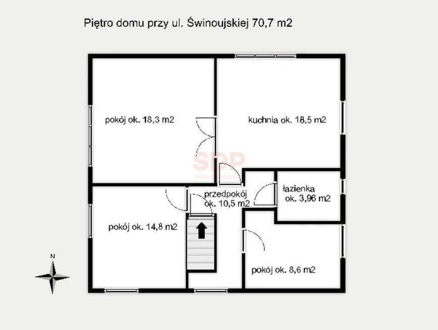 Piętro domu z ogrodem na Kuźnikach