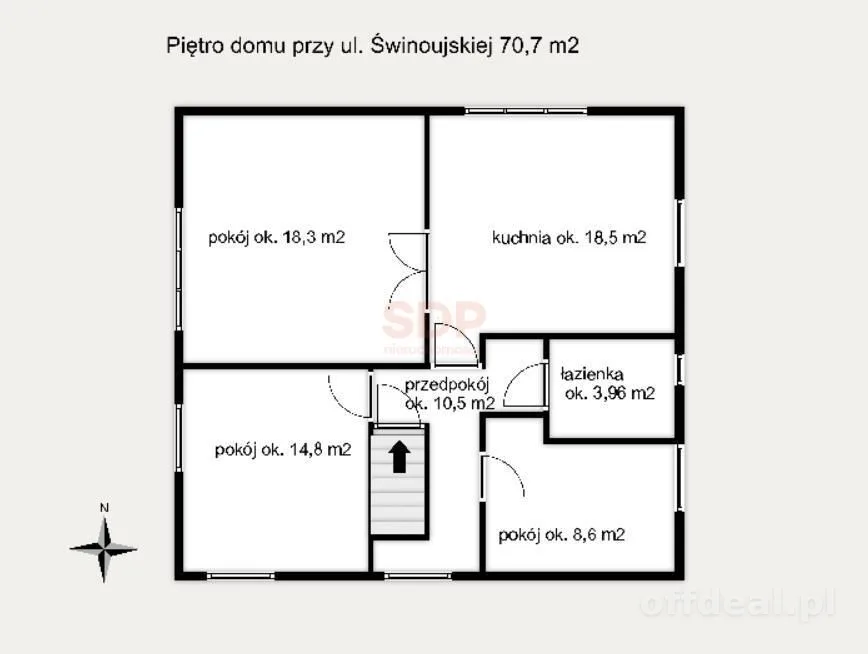 Piętro domu z ogrodem na Kuźnikach