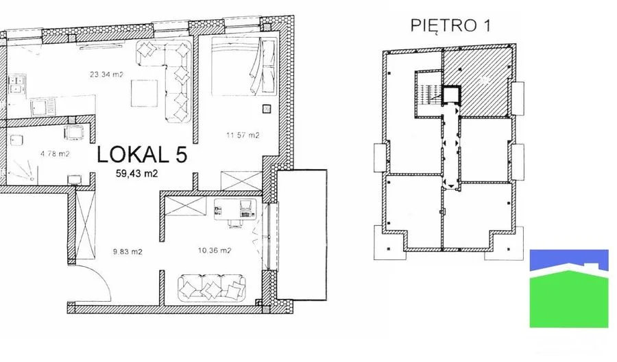 3-Zimmer Wohnung zum Verkauf in Pabianice | 59,43 m²
