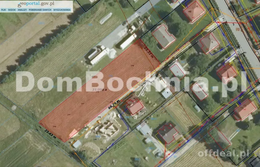 Maszkienice koło Brzeska 21 ar w 2ga linia media