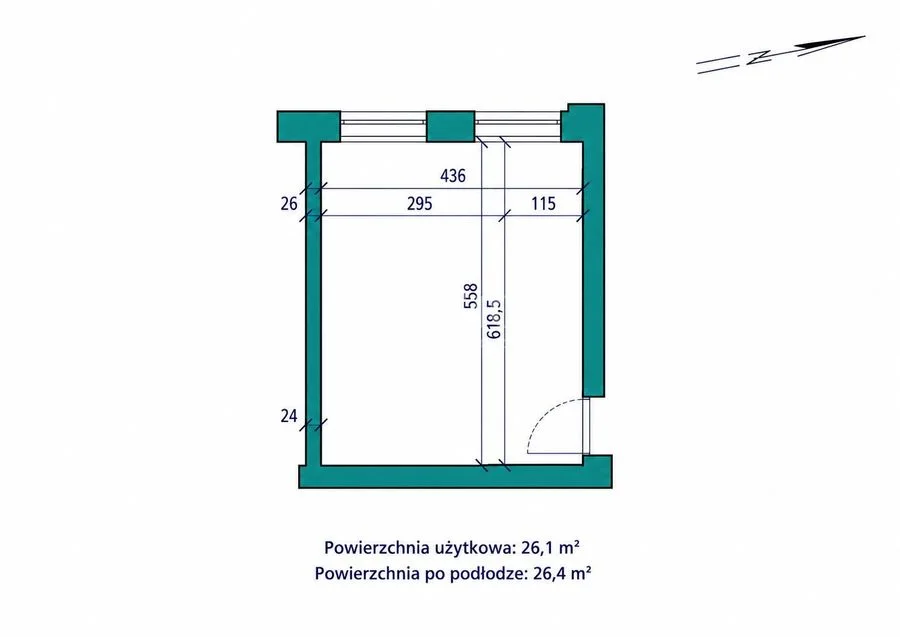 комерційна нерухомість в оренду у Tarnów | 26,4 m²