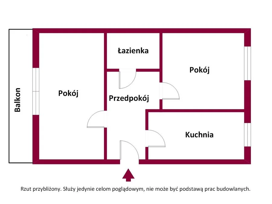 квартира на продаж у Słupsk, Niepodległości | 2-кімн. | 47 m²
