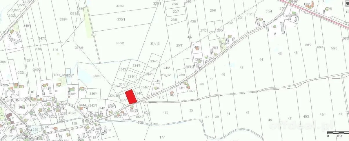Czernin uzbrojona działka budowlana o pow. 1620 m2