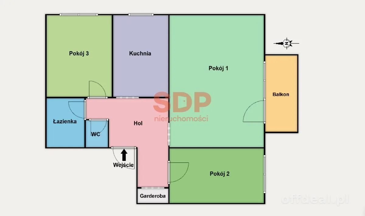 3-Zimmer Wohnung zum Verkauf in Łódź, Julianów | 58,5 m²