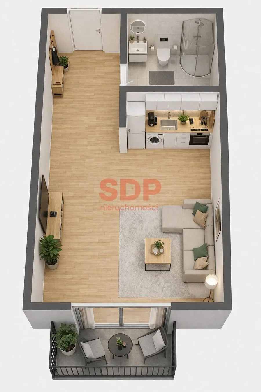 Kawalerka | 34,33 m2 | Swojczyce | Zielona strona Wrocławia