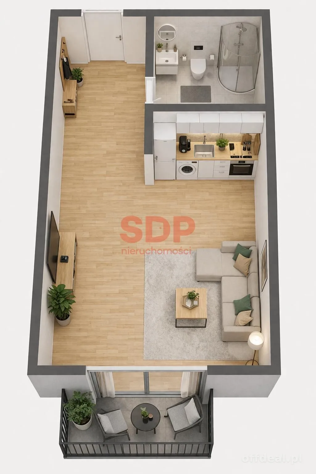 Kawalerka | 34,33 m2 | Swojczyce | Zielona strona Wrocławia