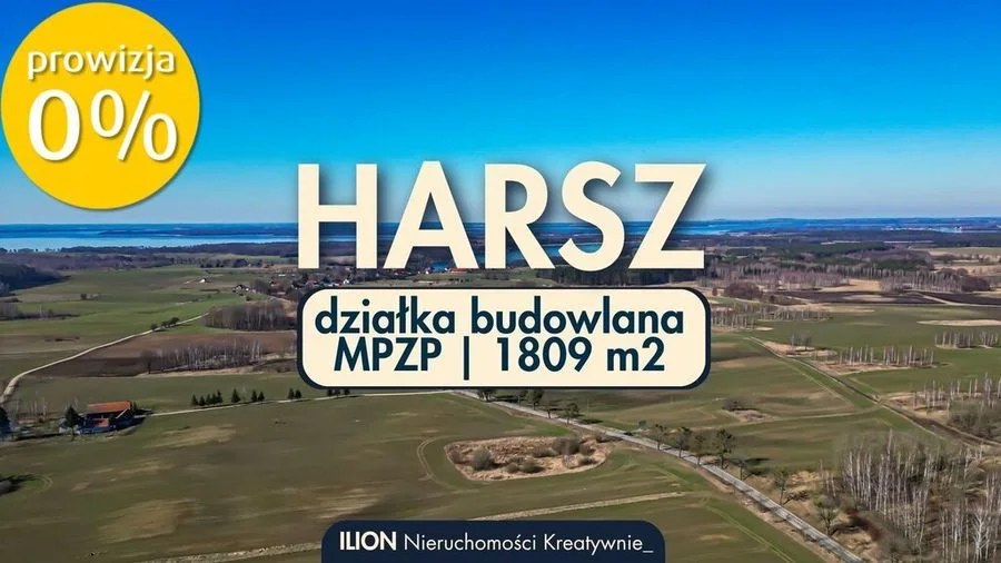 Harsz | działka budowlana 1809 m2 | MPZP