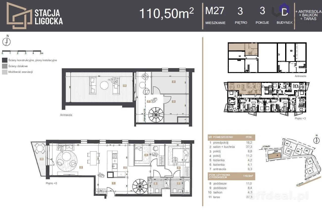 NOWE MIESZKANIA 3 POKOJE. BALKON, TARAS 27,3m2