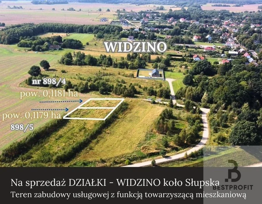 Na sprzedaż działka usługowo mieszkalna Widzino koło Słupska