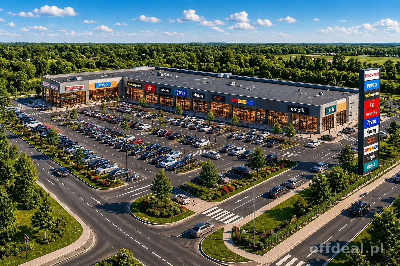 Działka usługowa 4270 m² przy A2 Halinów | MPZP U7 | ul. Asfaltowa