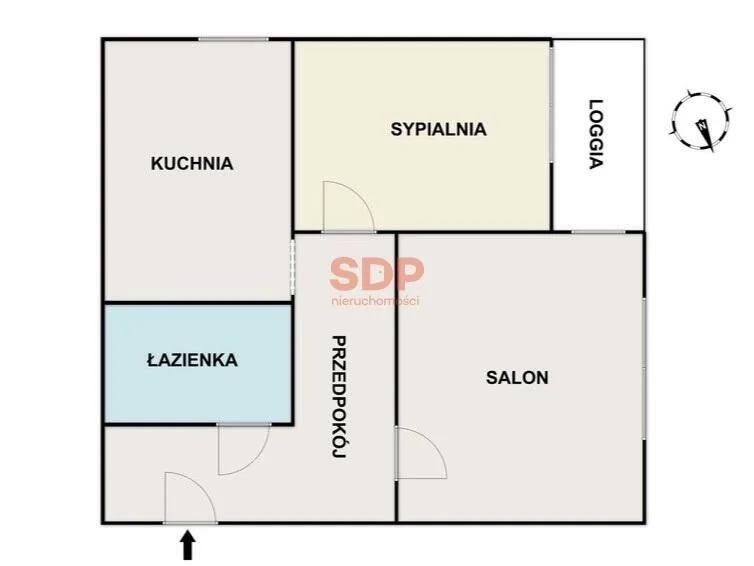 2 pokoje na parterze z loggią | Metro Bródno 600m
