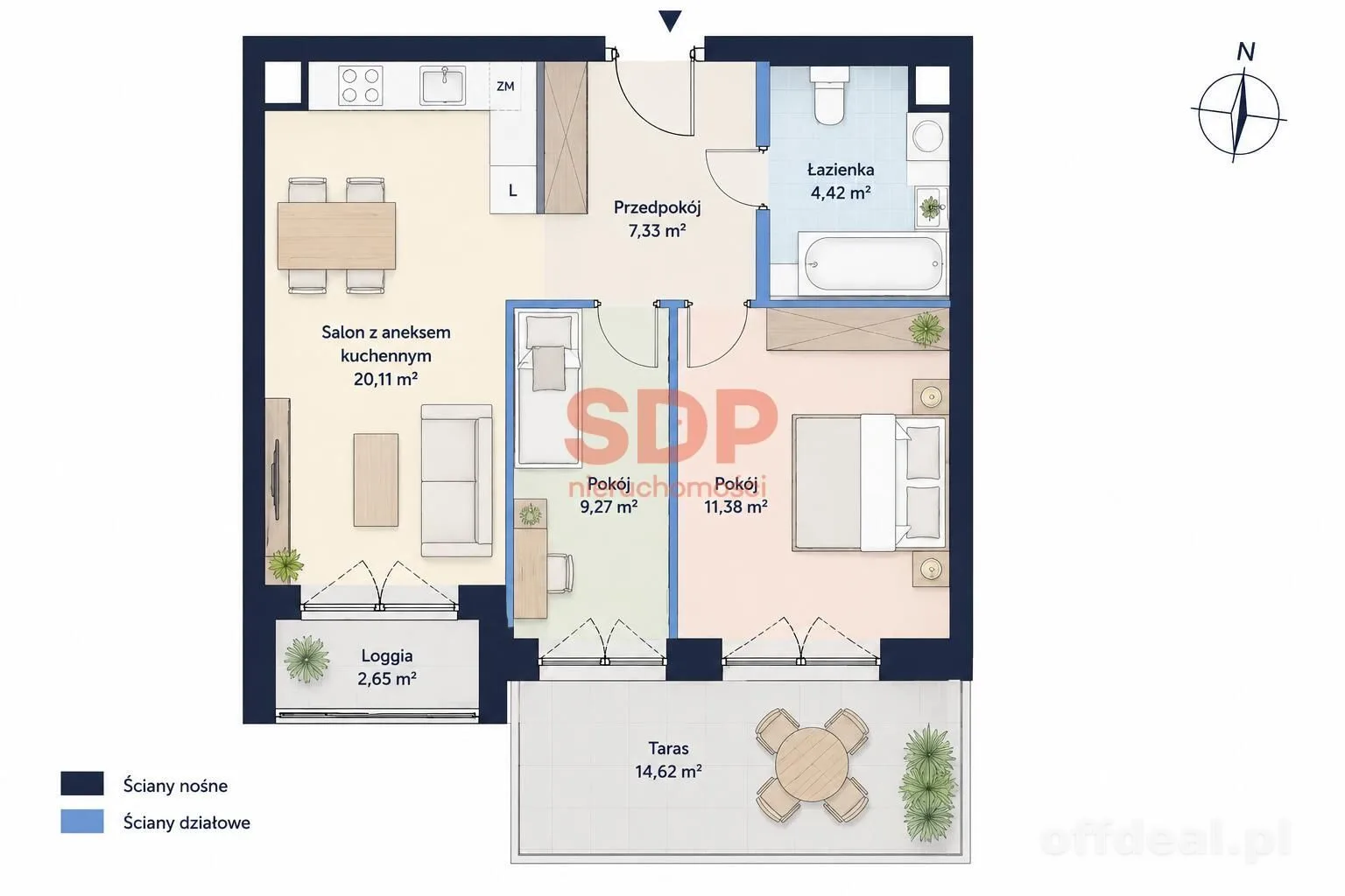 3 pokoje| balkon + loggia | duże przeszklenia | Śródmieście