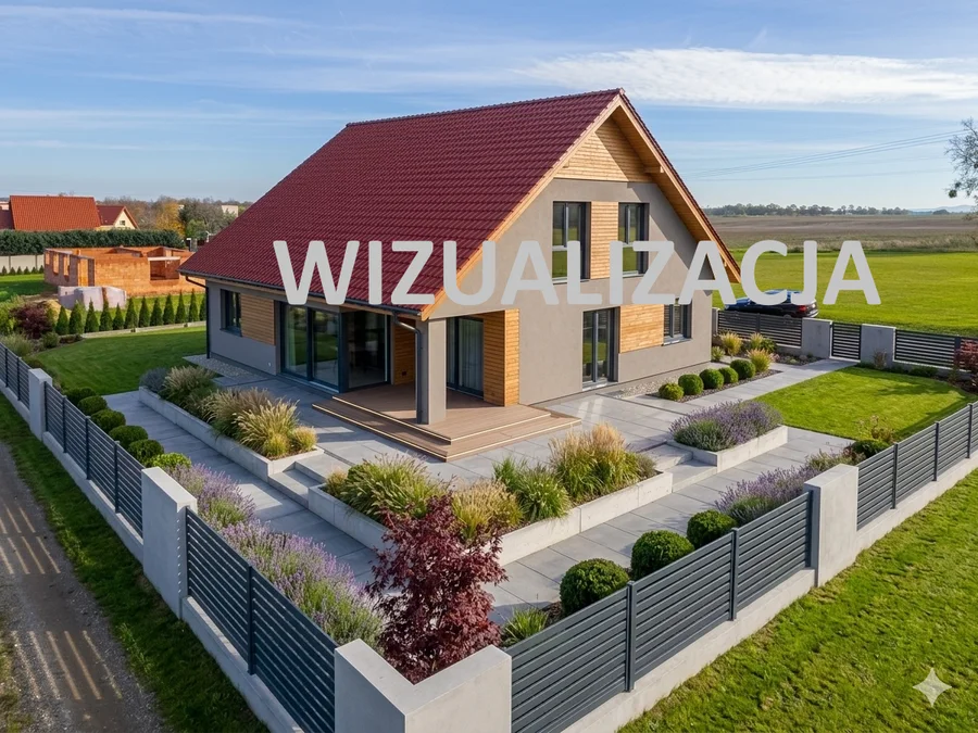Dom przy Rubinowej - dom wolnostojący - z widokiem na Ślężę