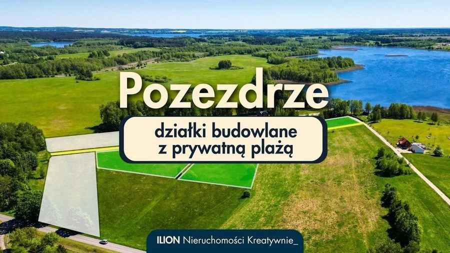 Przytuły | działki budowlane nad jeziorem z plażą