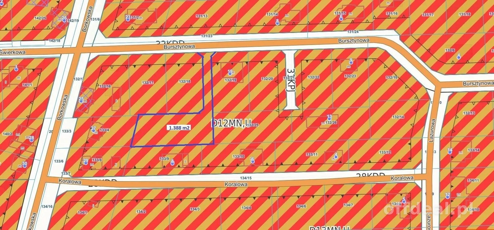 Grundstück zum Verkauf in Grzybowo | 1.388 m²