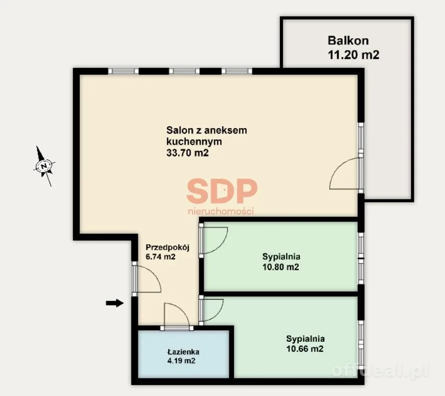 3-room apartment for sale in Wrocław, Fabryczna, Maślice | 66.09 m²