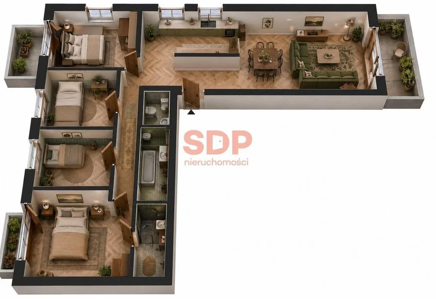 5 - pokojowy apartament blisko rzeki i zieleni