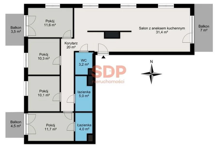 5 - pokojowy apartament blisko rzeki i zieleni